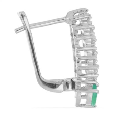 WHOLESALE EMERALD GEMSTONE EARRINGS IN 925 STERLING SILVER – VSI MANUFACTURER